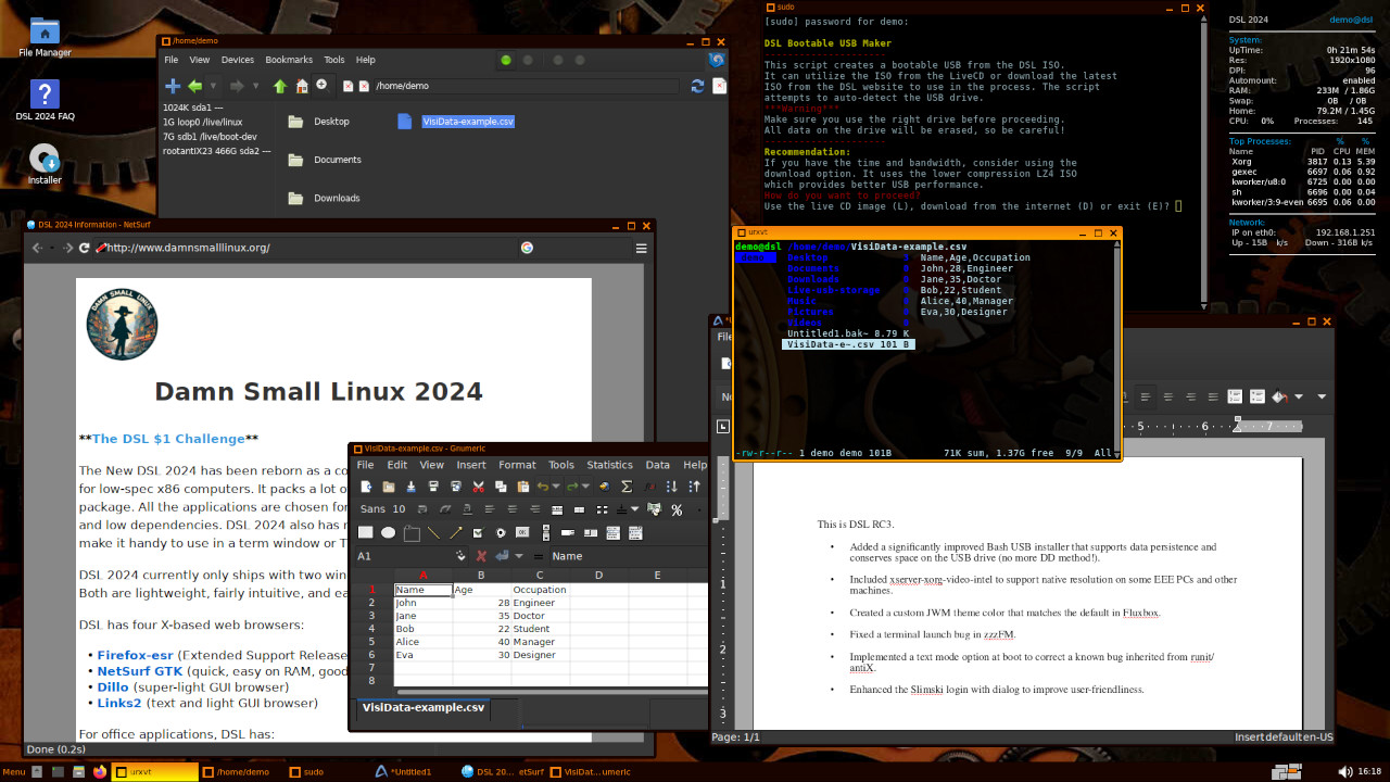 Damn Small Linux RC4 featured image