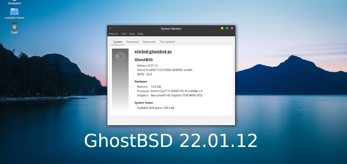 GhostBSD 22.01.12 featured image
