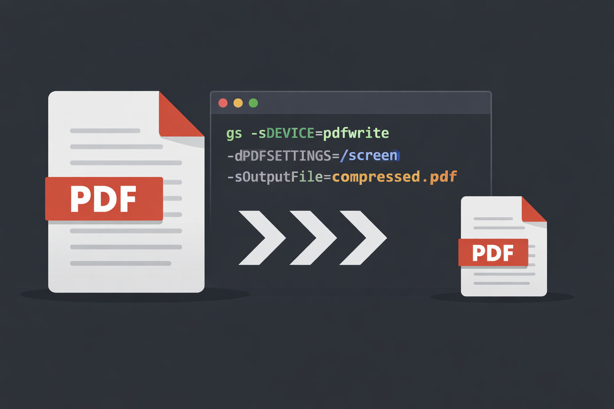 Reducing PDF file size using Ghostscript command line on Linux