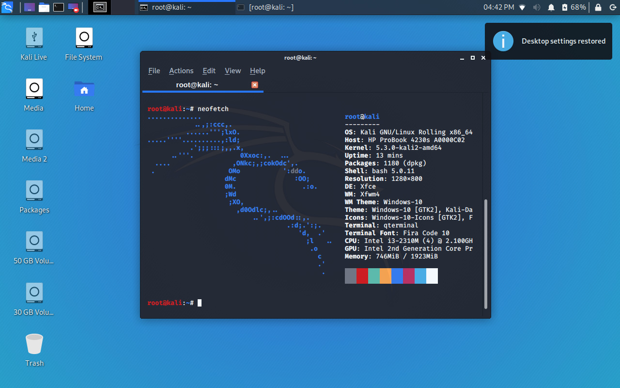 Kali Linux 2019.4 brings Major revamp to UI with Xfce and redesigned ...